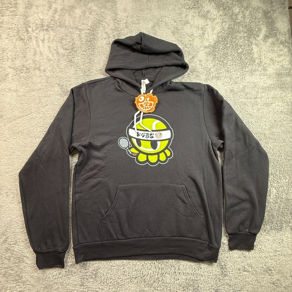 Tennis Ball Tako Pullover Hoodie Sumofish NEW Mens L Black Sweatshirt Fleece